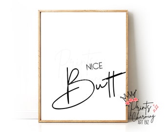 Badezimmer druckbare schöne Hintern lustige Badezimmer Druck druckbare Wand Kunst Badezimmer Poster