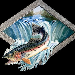 Rainbow Trout PNG file - Digital download - Sublimation image- Dog clipart
