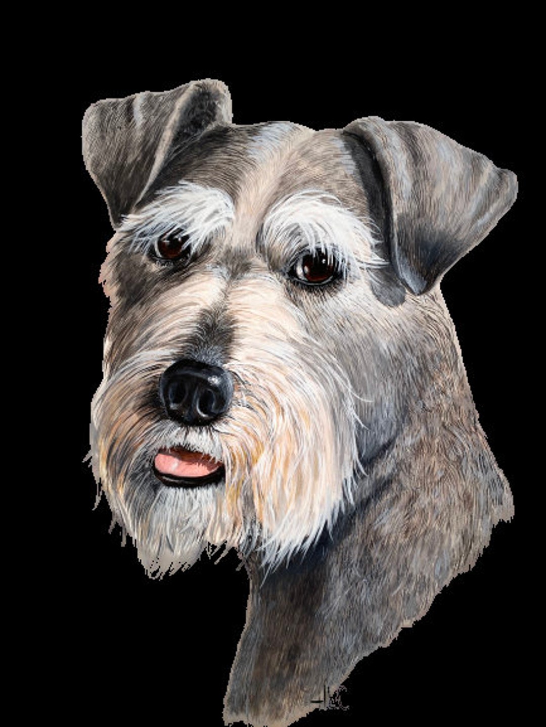 Schnauzer PNG File Digital Download Sublimation Image Dog - Etsy