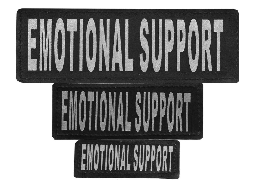 Emotional support animal Patch dog patch Removable Etsy