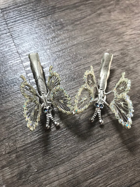 90s butterfly hair clips Gem