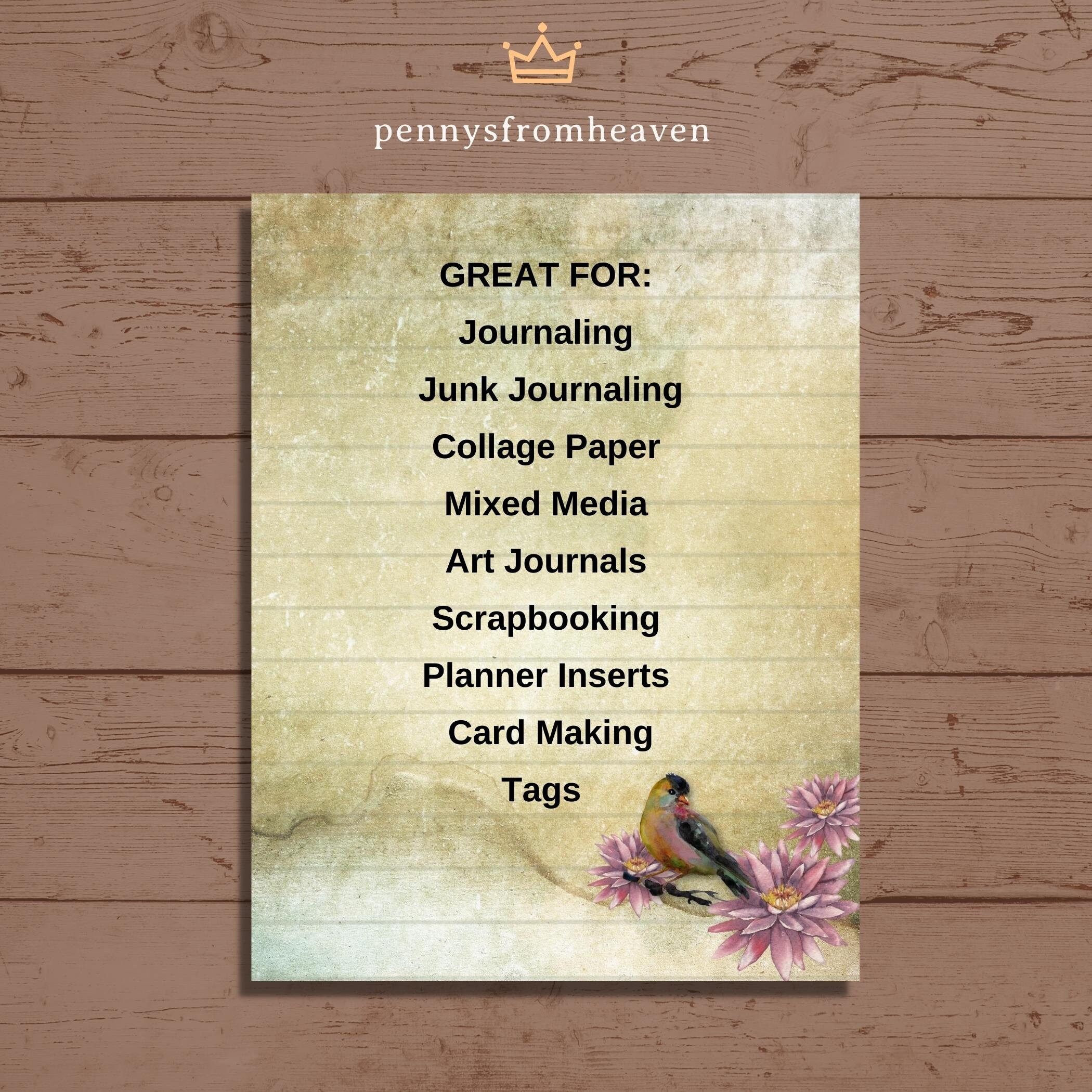 Lined and Blank Junk Journal Pages Printable Paper Book - Etsy