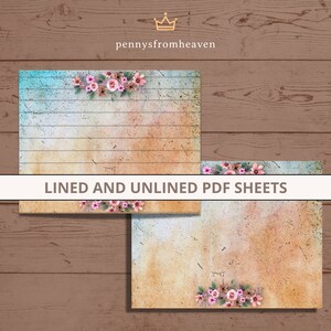 Lined and Blank Junk Journal Pages, Printable Paper, Book, Digital Kit ...