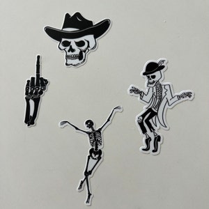 Stickers skelet/sticker skeletdansen/vinylsticker/stickerset/laptopsticker/autostickers/geweldige skeletstickers