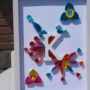 Moldura de alfabeto Quilling: Letra K