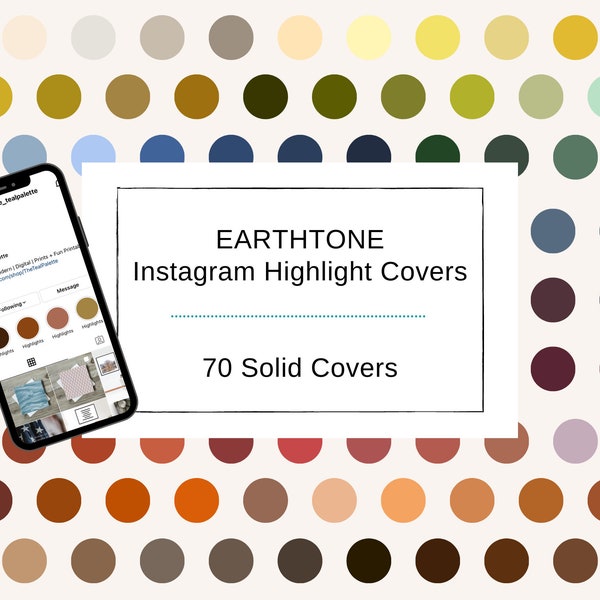 70 Earthtone IG Covers, Instagram Story Highlight Covers, Solid Color Covers, IG Highlights, Colorful Instagram Covers, Covers For Instagram