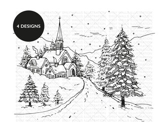 Download Winter Scene Svg Etsy