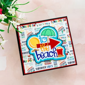 Beach Scrapbook, Summer Scrapbook, Beach Mini Album, Completed Beach Scrapbook, Scrapbook, Mini Album, Beach Album, Scrapbook Mini Album