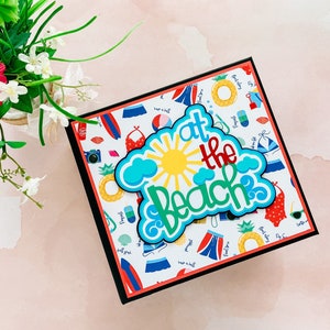 Beach Scrapbook, Beach Mini Album, Completed Beach Scrapbook, Vacation Scrapbook, Vacation Mini Album, Scrapbook, Mini Album