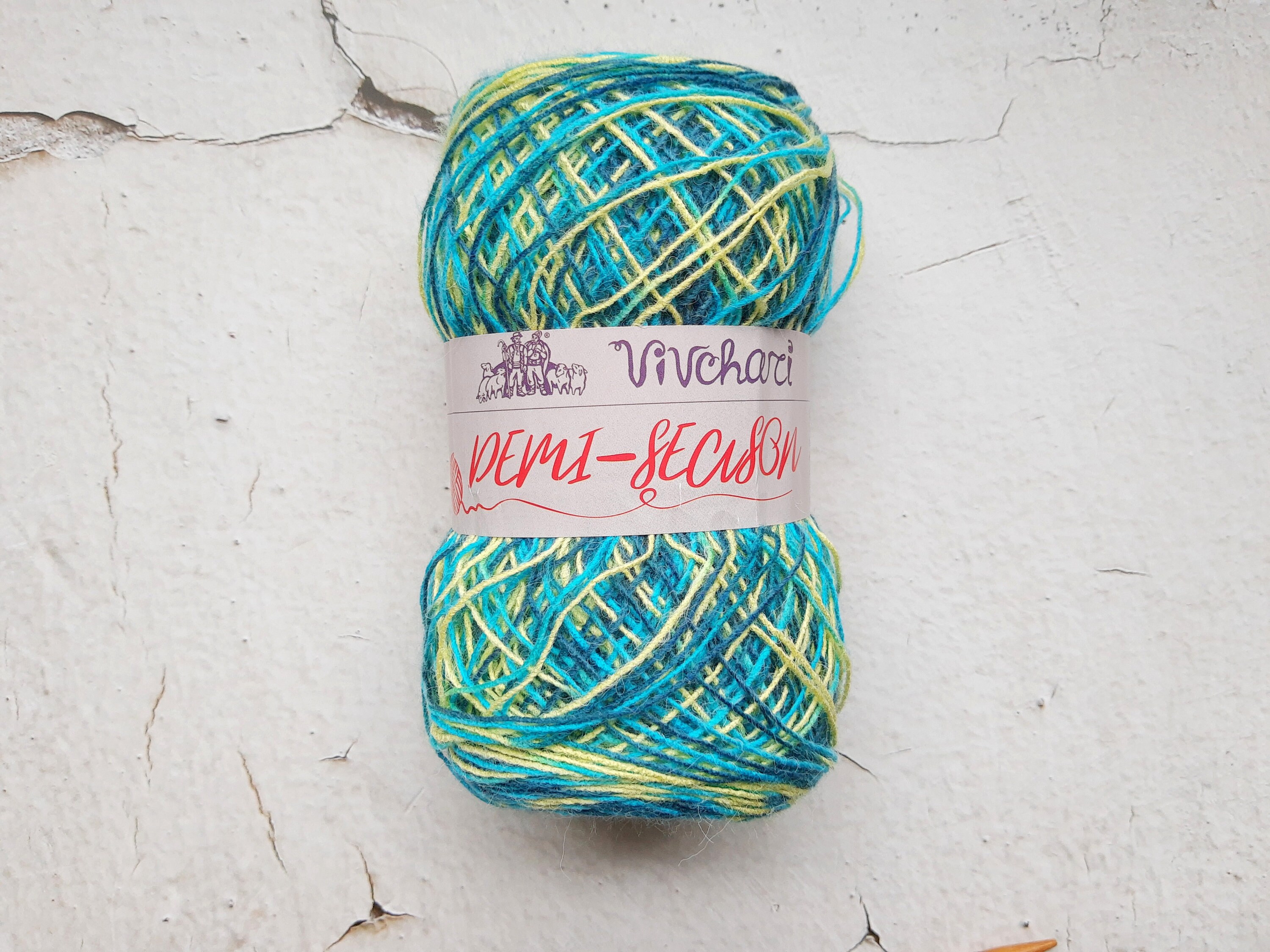 Sectional multicolored finger weight yarn Vivchari Print 762 Etsy