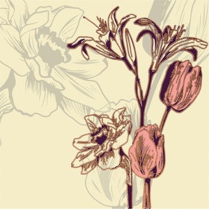 DIY bead embroidery craft kit for beginners Bronze Vintage - embroidery flowers art kit for interior wall decor