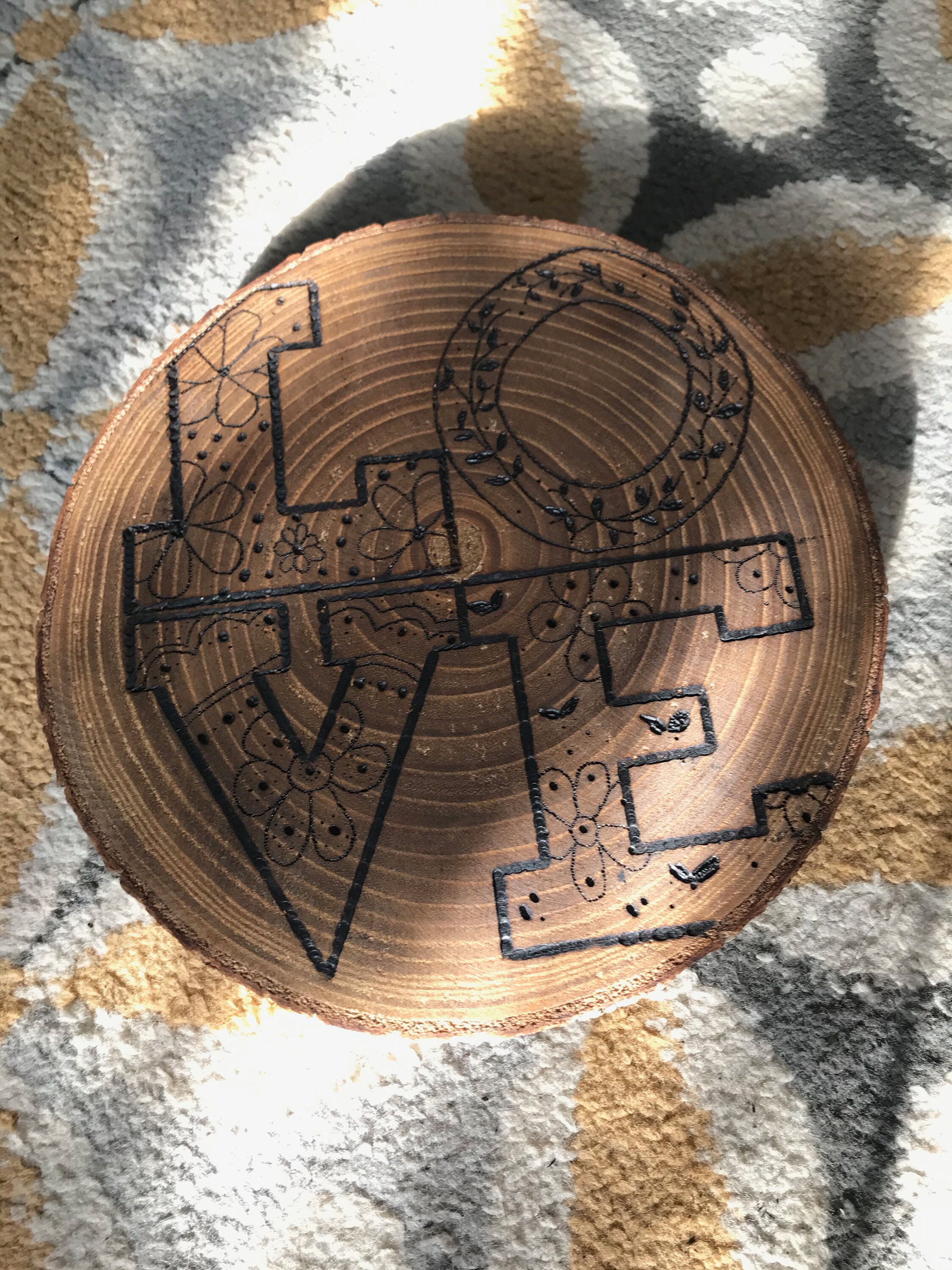 Wooden Etching love Personalised Wood Etsy