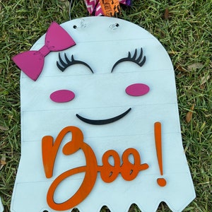 Halloween Door Hanger/Ghost door hanger/ girl ghost