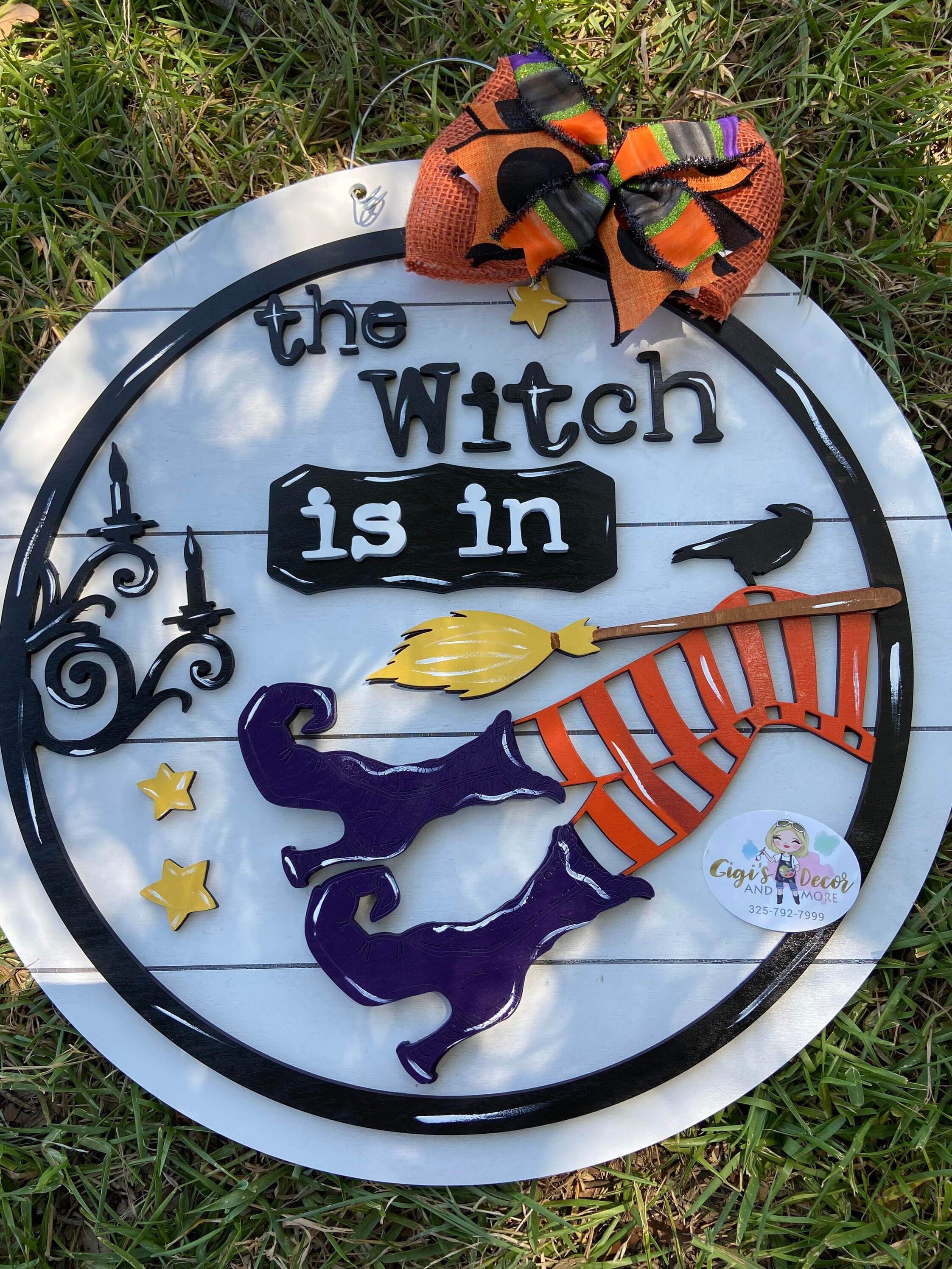 Halloween Door Hanger Witch Door Hanger/ Witch is in Door Hanger