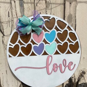 Valentine's Door Hanger/ Hearts door hanger/Love
