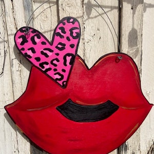 Valentine's Door Hanger/ Hearts door hanger/Love/ Lips Door Hanger