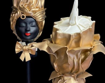 Head piece and candle holders, Lumiere 2.0 GOLD