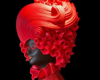 Schuim pruik / schuim pruik MADAMME ROOD ETSY024
