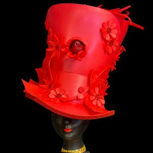 Foam madhatter red hat