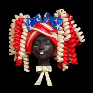 Foam wig / foampruik Stars and Stripes
