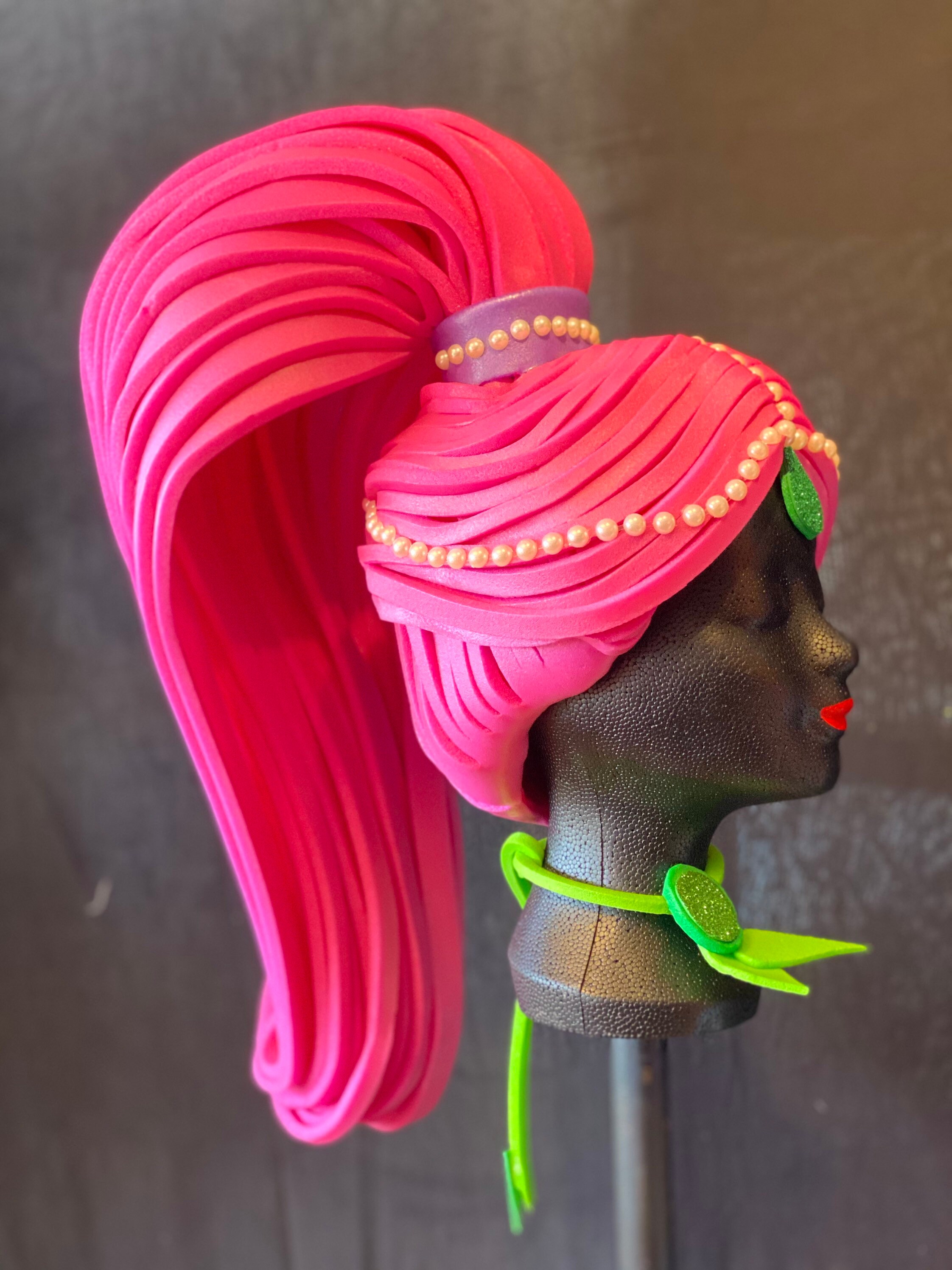 Foam wig / headpiece SHIMMER ETSY097 Please add headsize to Etsy