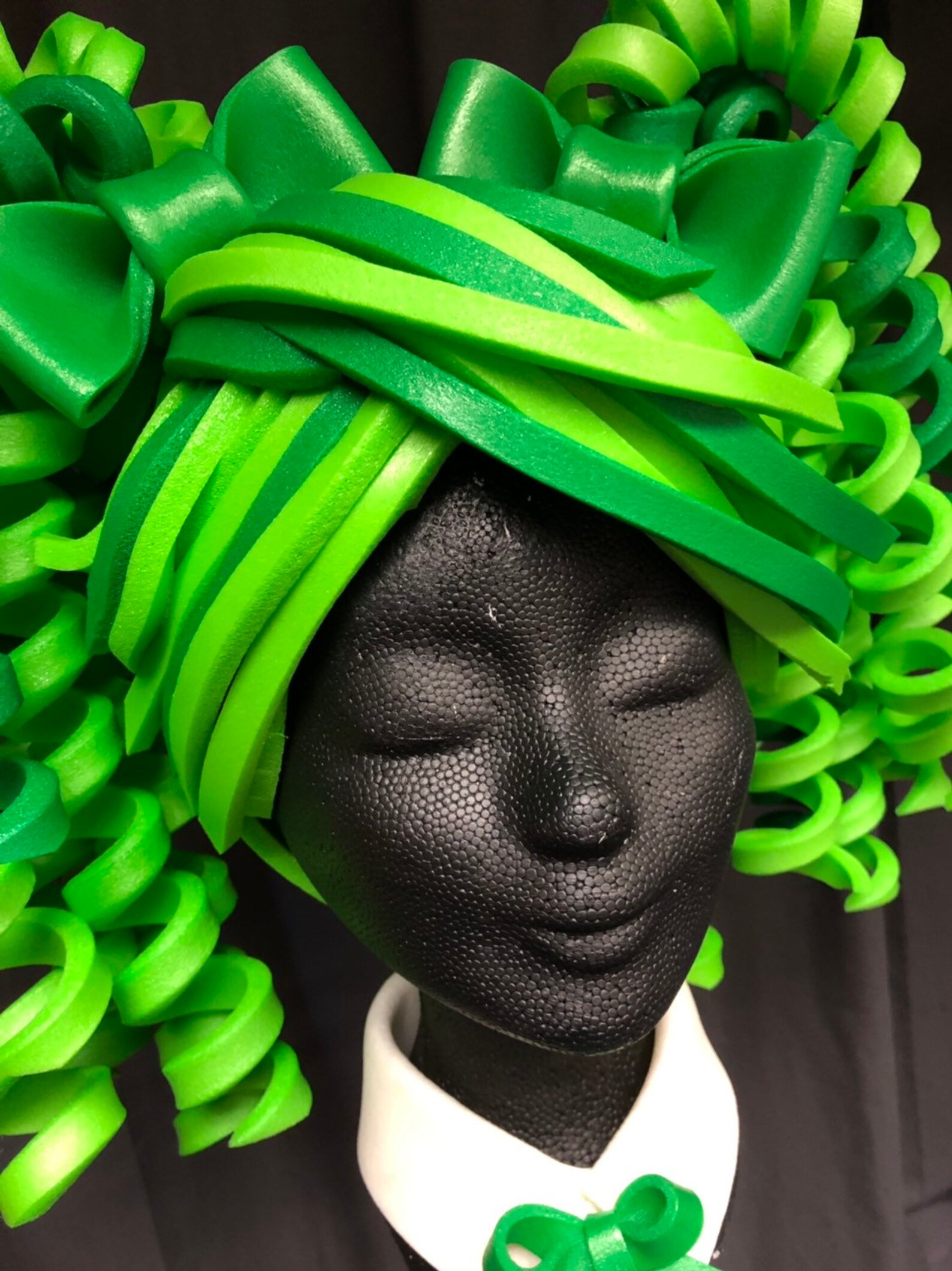 Foam Wig / Foampruik 2tails Green ETSY039 Etsy Australia