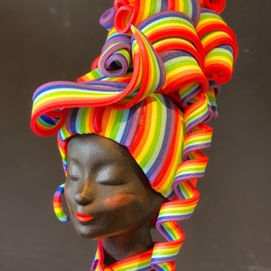 Foam wig / headpiece RAINBOW ETSY0005