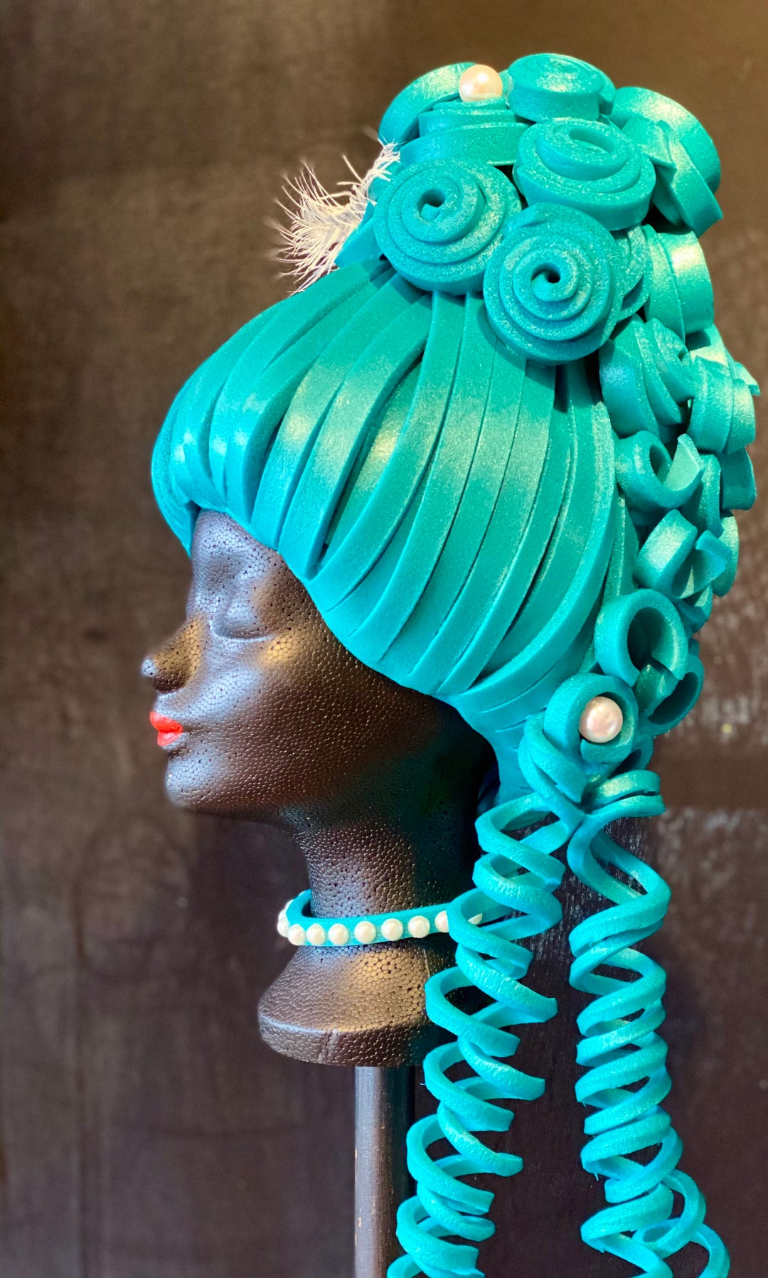 Foam Wig / Headpiece Kindall Blue ETSY096 Etsy