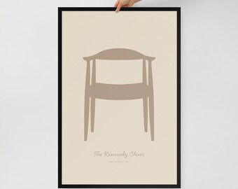 The Kennedy Chair Wall Art Print Poster, FREE SHIPPING