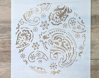 Paisley stencil, Paisley template, Craft stencil, Painting stencil, Stencil For Wall, Scrapbooking stencil, Wall stencil, DIY Decor  (21610)