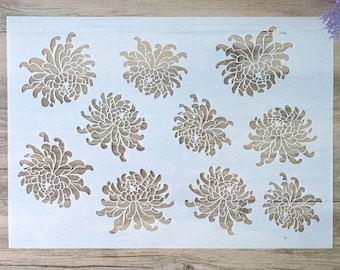 Daisy Flower Stencil For Wall Painting, DIY Decor Stencil, Scrapbooking stencil, Wall stencil, Painting stencil, Craft stencil (16710)