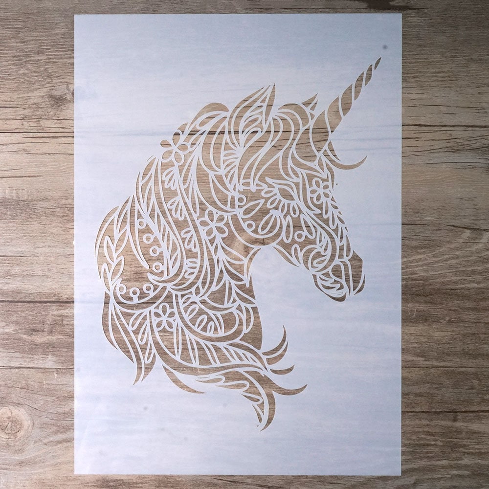 unicorn stencil for wall painting painting stencil wall etsy