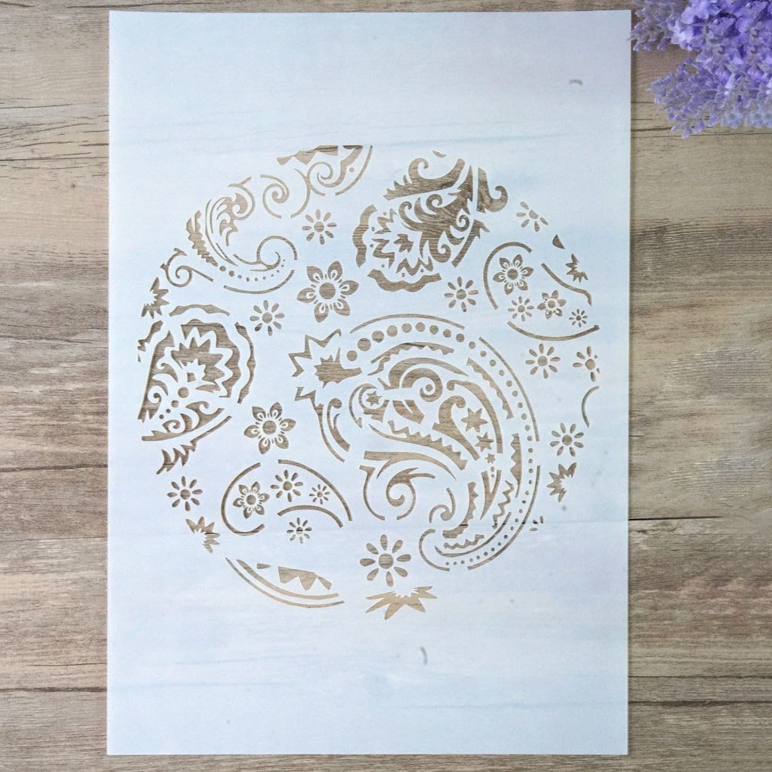 Paisley Stencil Paisley Template Craft Stencil Painting Etsy