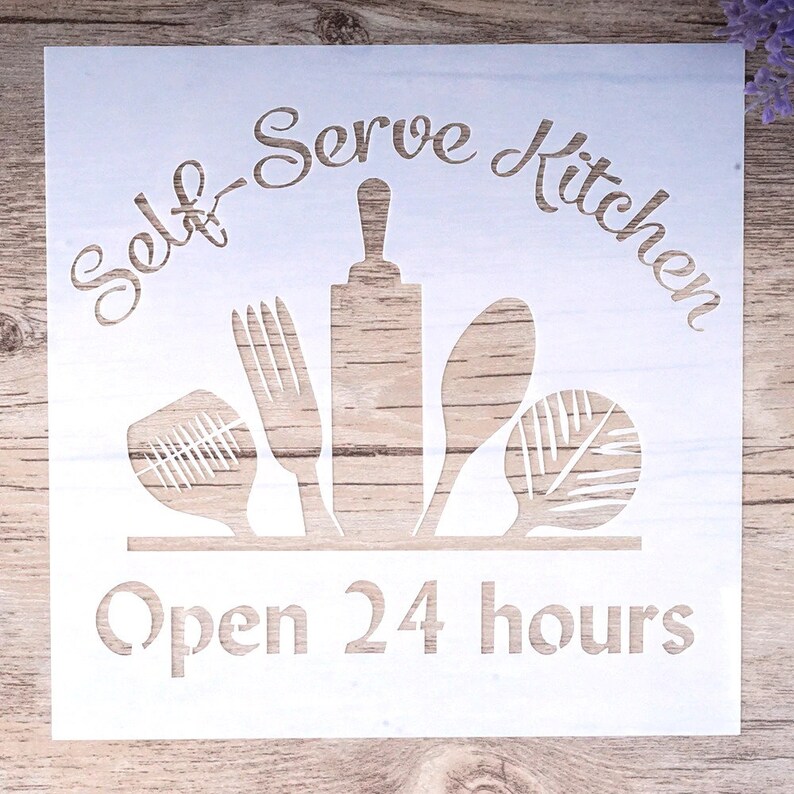 Self Serve Kitchen Stencil Painting Stencil Wall Stencil - Etsy