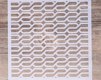 Geometrische Ornament Schablone - Geometrisches Muster - Wandschablone - DIY Scrapbooking - Decore Template (50310)