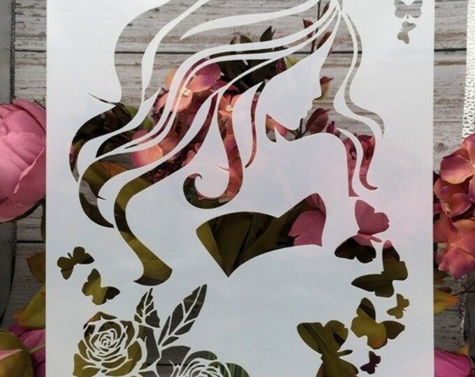 Style Stencil Girl Stencil DIY Scrapbooking Wall Stencil | Etsy