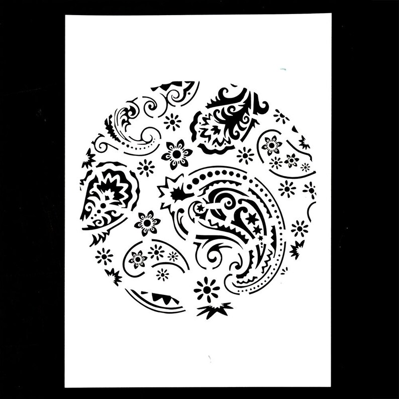 Paisley Stencil Paisley Template Craft Stencil Painting Etsy