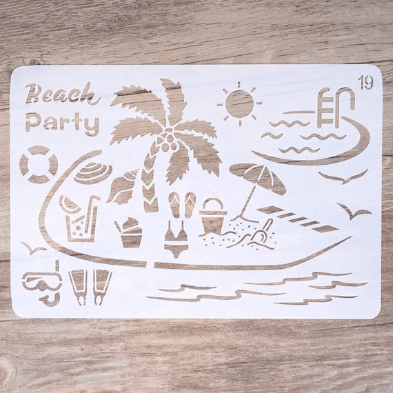 Beach Stencils For Walls