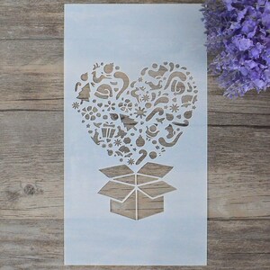 Gift Box Stencil For Walls Painting, for Stamp Album, Scrapbooking Stamping (31910)