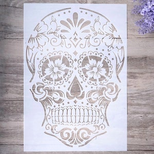 Skull Stencil For Wall Painting, Scrapbooking Stamping, DIY Scrapbooking (20810-A)