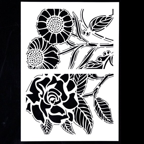 20 Plantillas De Flores, Plantillas De Pintura Floral De Insectos, (5 X 5 Pulgadas) Plantillas De Pintura Para Manualidades Reutilizables, Plantilla De Arte Para Pintar, Plantilla De Dibujo De | En Línea
