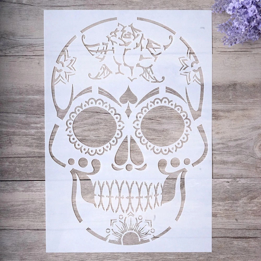 Skull Stencil for Wall Painting Stencils for Wall Painting | Etsy