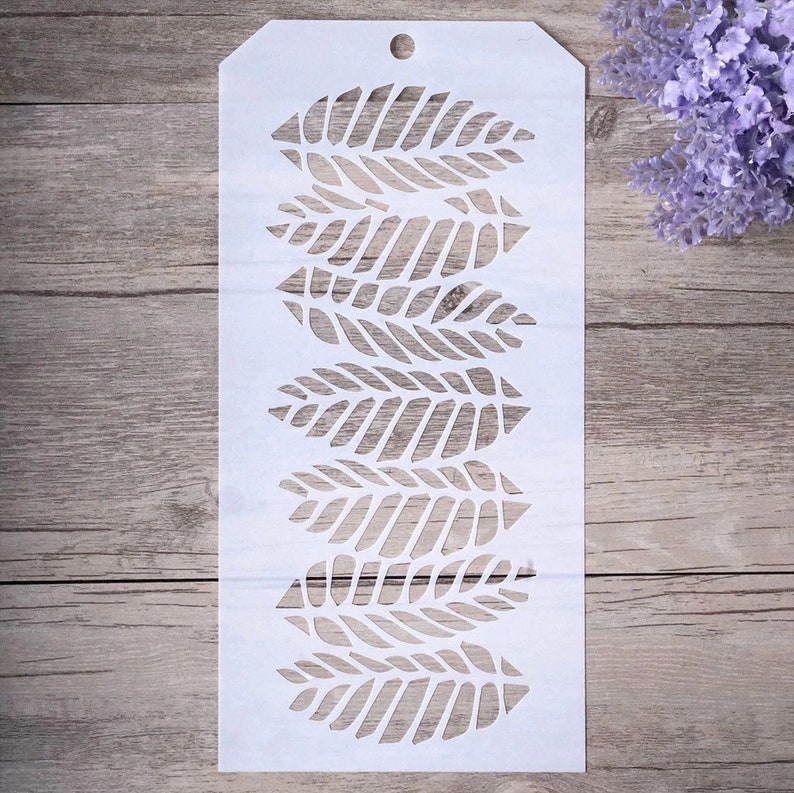 Tropical Leaf Stencil for Walls Painting for Stamp Album Etsy