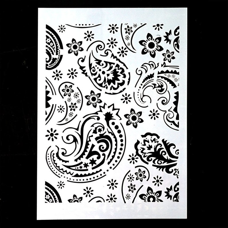 Paisley Stencil Stencil for Wall Craft Stencil Paisley Etsy UK