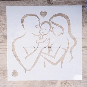 Family Stencil - Wall Stencil - DIY Scrapbooking (50810) - Etsy