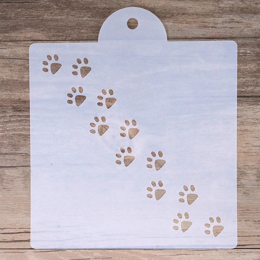 Paw Print Stencil Stencil Decore Stencil DIY Scrapbooking - Etsy