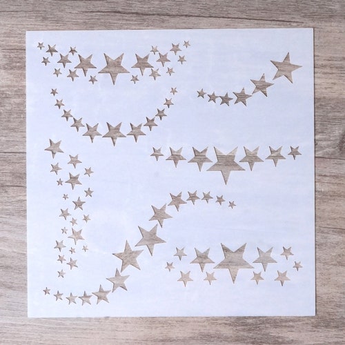 Stars Stencil Scrapbooking Stencil Wall Stencil Painting Etsy