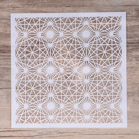 Geometric fade pattern stencil