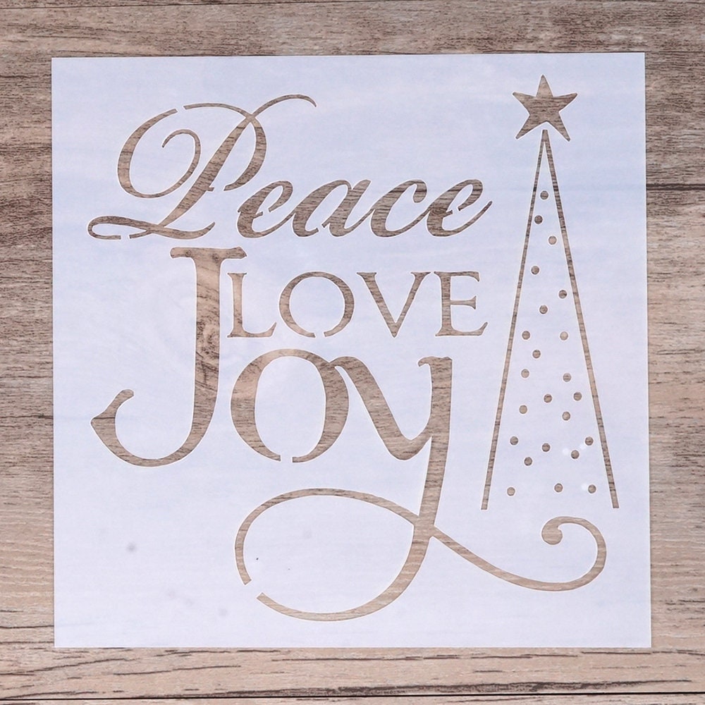 Peace Love Joy Stencil I Have Loved You DIY Scrapbooking | Etsy