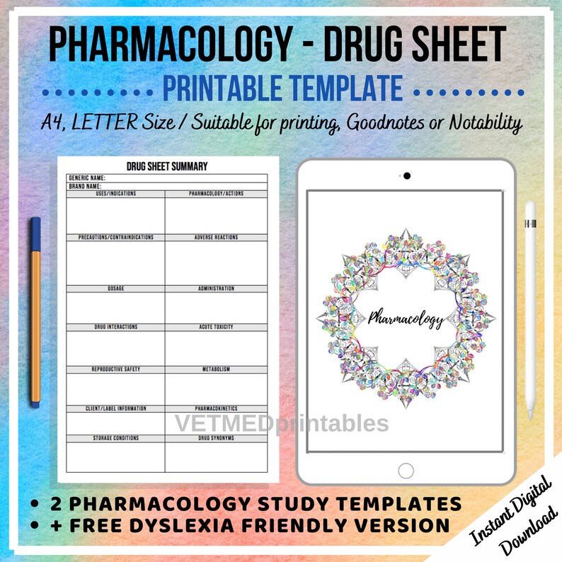 Pharmacology Note Template Veterinary Applied Clinical Pharmacology Pharmacology Note Template Veterinary Applied Clinical Pharmacology